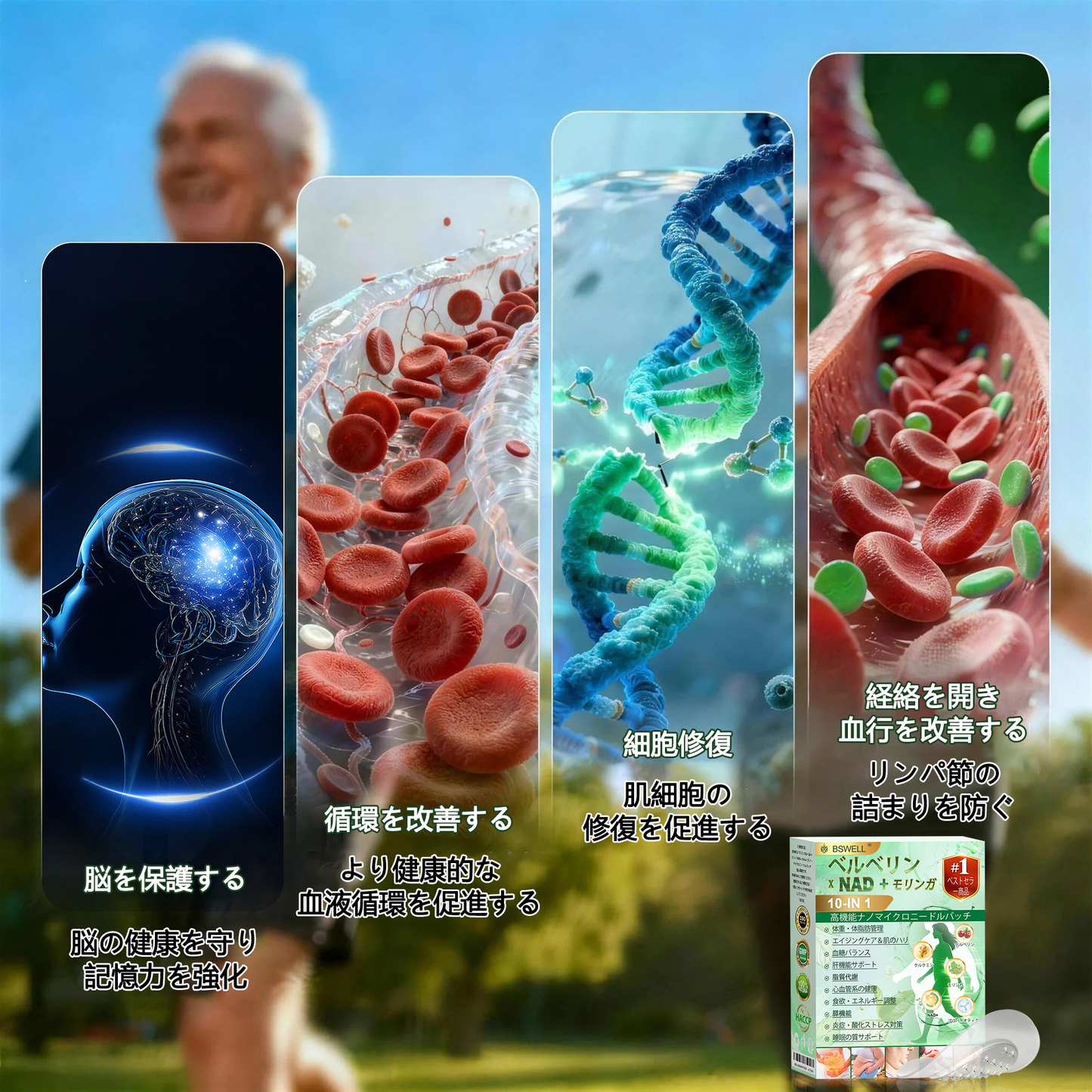 🌿公式旗艦店 /BSWELL®＆NAD+ 10-in-1 ナノ強化フォーミュラ — 肥満、肌のたるみ、糖尿病、睡眠時無呼吸症候群、関節の悩み、その他健康上の懸念にアプローチ🌟